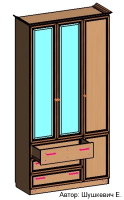 Примеры работ Базис-Мебельщик: проект шкафа для спальни