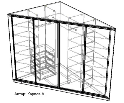 Примеры работ Базис-Мебельщик: проект углового шкафа