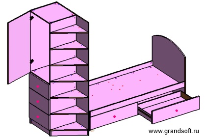 Базис 9: проектирование шкафа-кровати в 3d